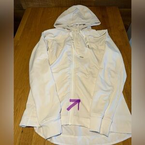 White Lululemon zip up sweater Size 12